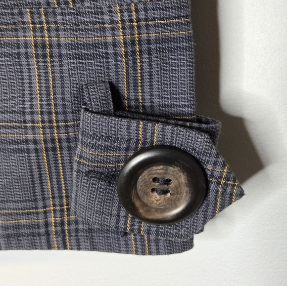 Tweed Cotton Lined Corpcore Preppy Spring Academia Trench Coat Jacket Size M - Picture 5 of 9